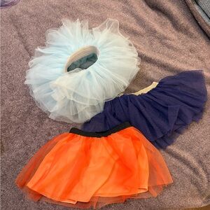 Kids Tutu Lit - Bluey Blue, Halloween Orange and Black, and Vikings Purple